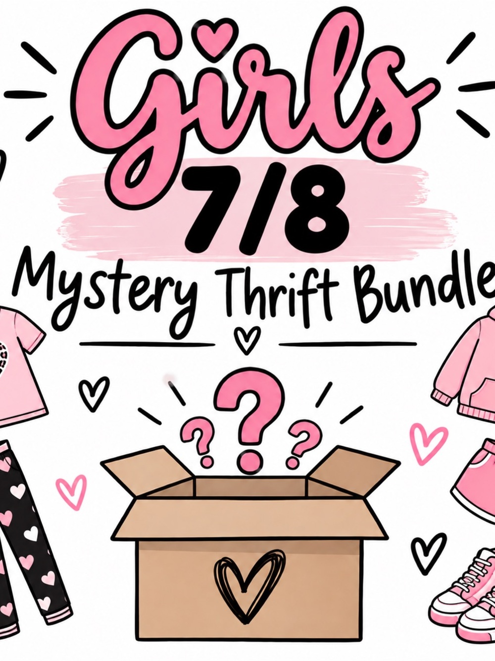 Girls 7/8 Mystery Thrift Bundle